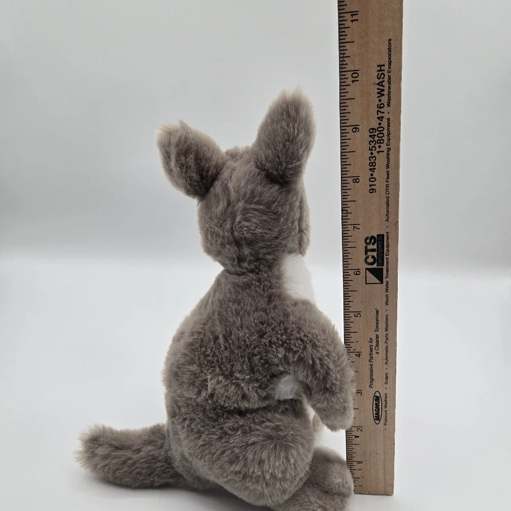 Wild Republic Ecokins Gray Kangaroo Plush Stuffed Animal Toy